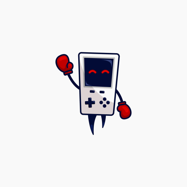 有趣的复古游戏玩家设备控制台吉祥物图片下载