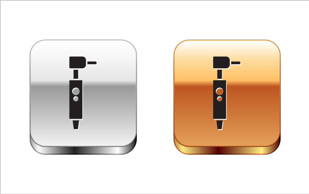 黑牙钻图标孤立在白色图片下载