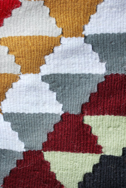 装饰图案的土耳其地毯。安纳托利亚，基里姆。图片下载