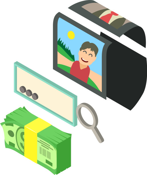 汇款图标等距风格图片下载