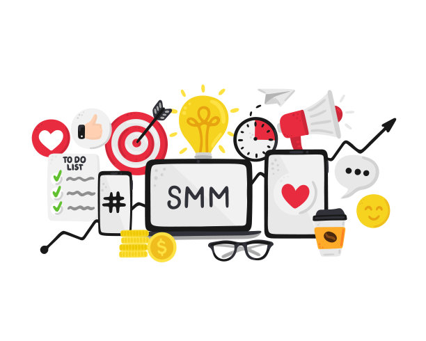 多发性骨髓瘤向量元素。社会媒体营销。在目标客户中推广图片下载