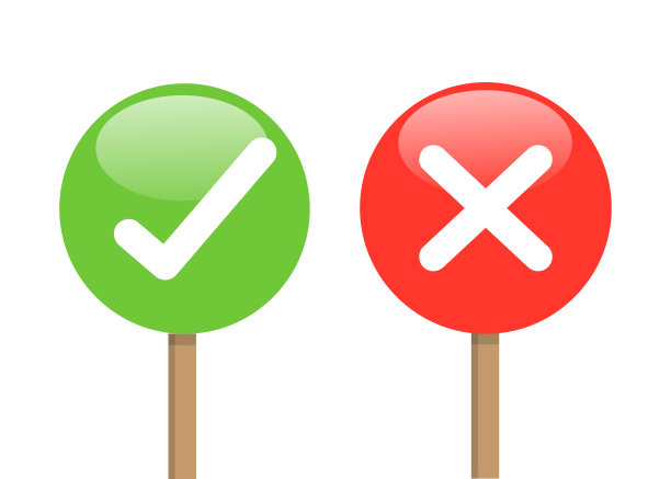 真或假标志按钮隔离在白色背景。图片下载