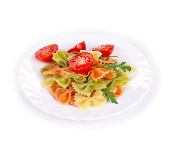 法法尔意大利面三种颜色。图片下载