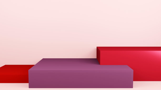 抽象3d渲染舞台构图，3d插图可爱的背景。图片下载