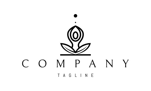 矢量图像上的一个人坐在莲花位置的抽象图像。图片下载