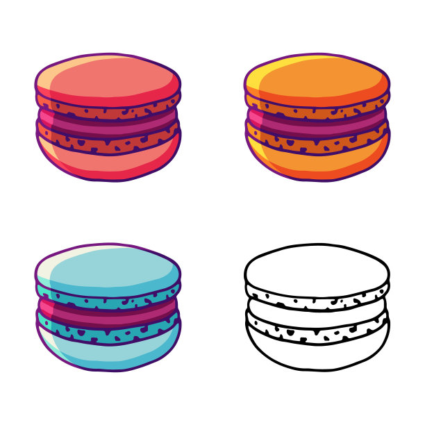 矢量卡通与马卡龙图片下载