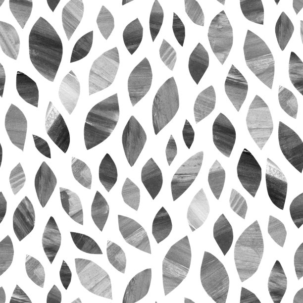 用彩色纸在白色背景上剪下叶子做成的拼贴画。图片下载