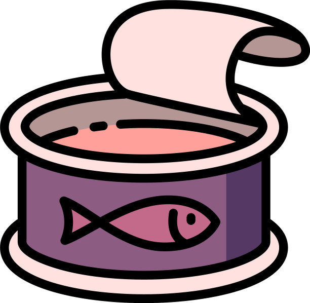 金枪鱼鱼图标轮廓风格图片下载