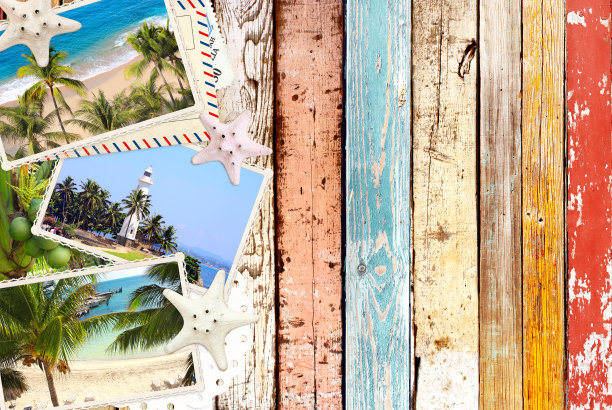 复古旅行背景与复古照片图片下载