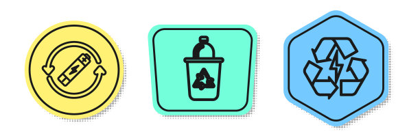 设置线电池与回收符号线回收图片下载