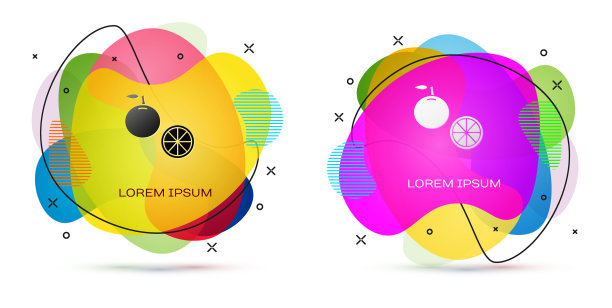 颜色橙色水果图标孤立在白色图片下载