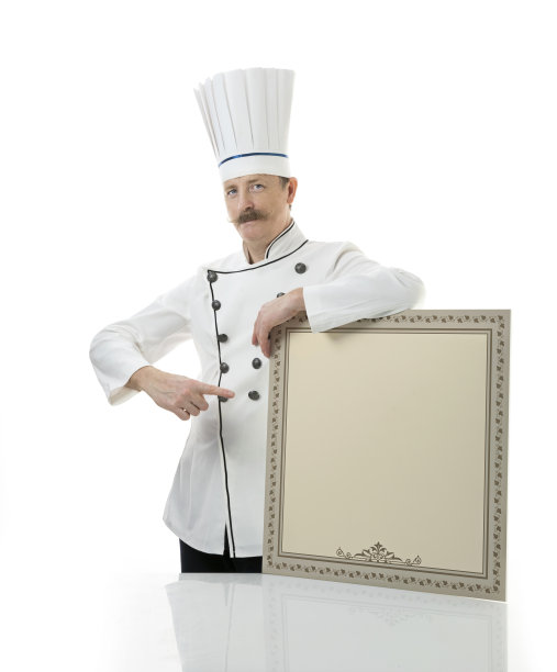 厨师用一块白板烹饪图片下载