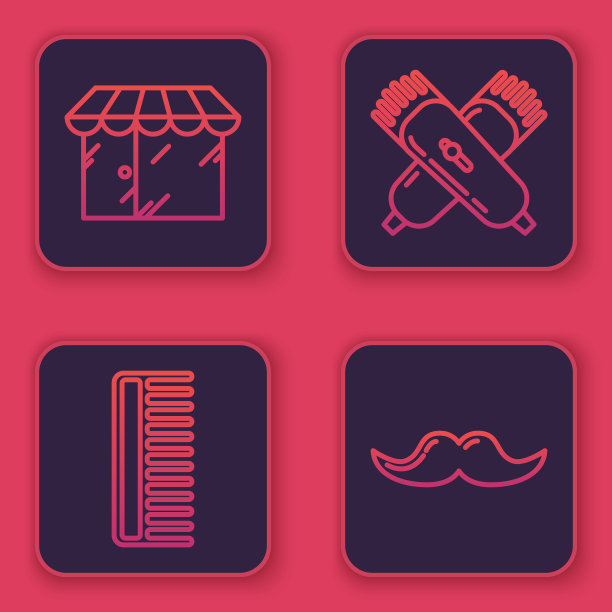 设线理发店大楼毛刷交叉图片下载