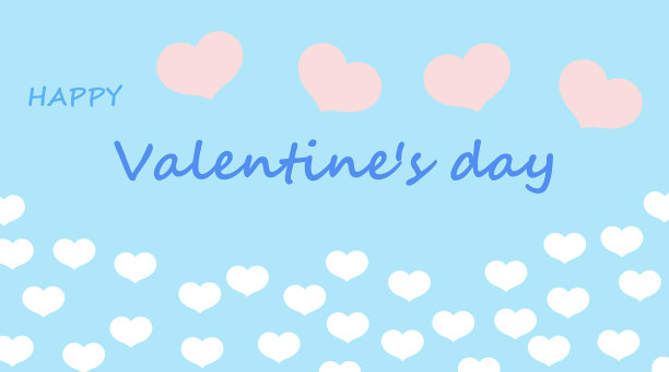 美丽的情人节蓝色背景图片下载