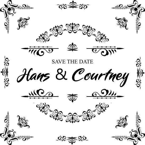 经典的装饰框架复古边框设置溢价图片下载