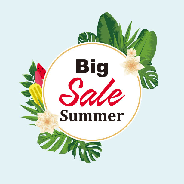 夏季销售背景促销和折扣横幅图片下载