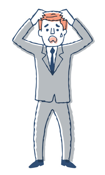 一个表情不安的商人图片下载