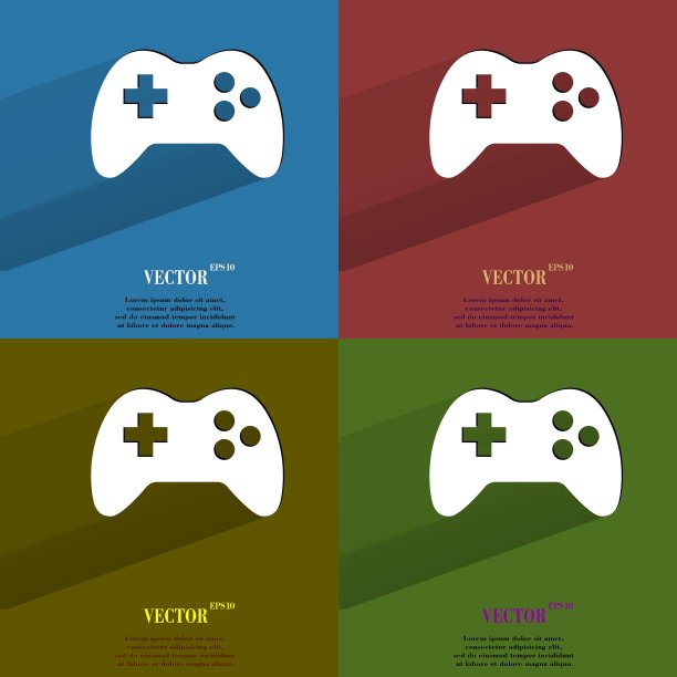 颜色设置游戏操纵杆平面现代网页按钮图片下载