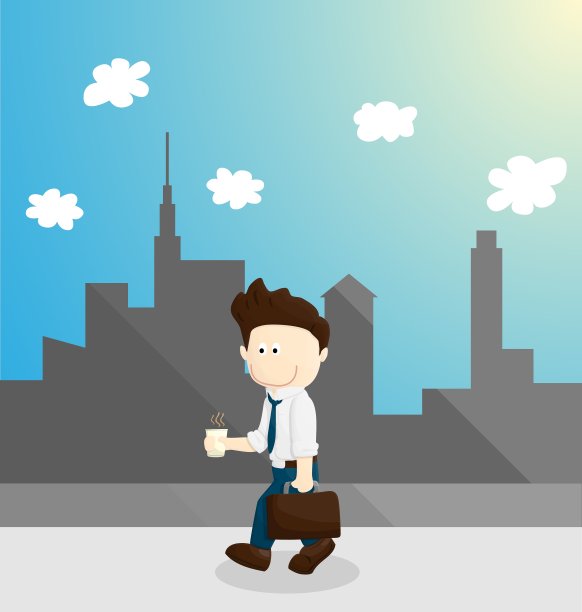 寒冷的时代薪水人卡通生活方式图片下载