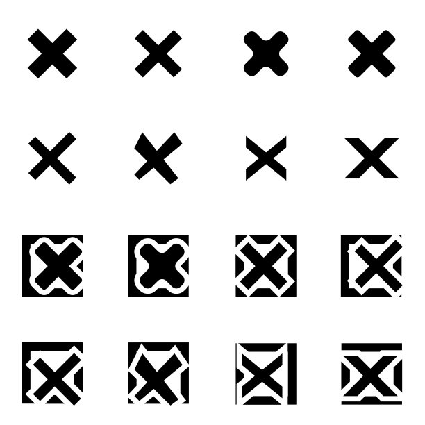 黑色否定图标集图片下载