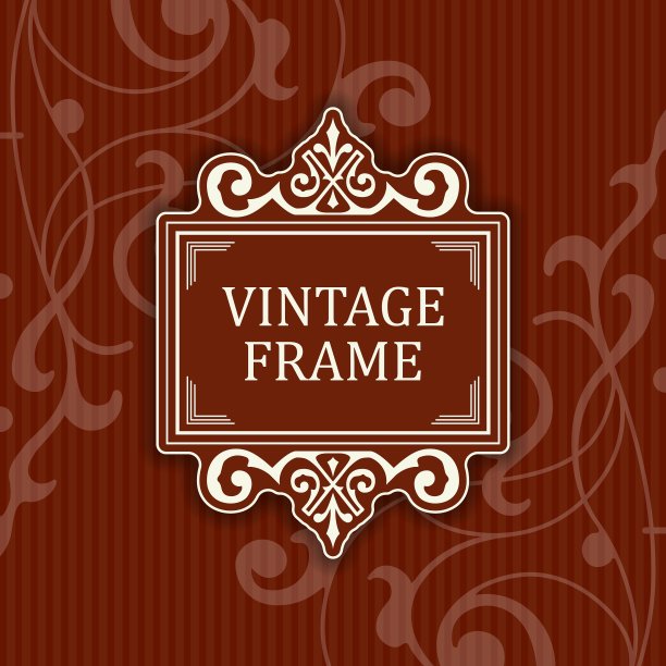 背景与模式复古风格与框架图片下载