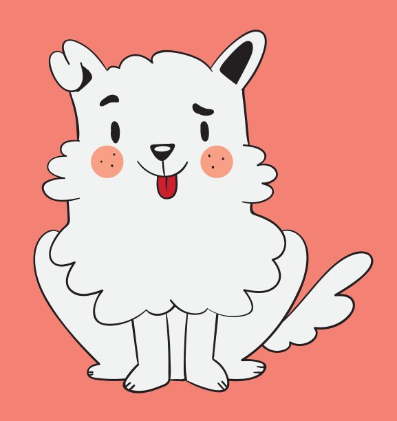 可爱的狗坐在图片下载