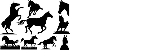 马的轮廓图片下载