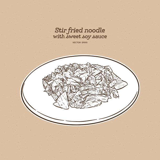 泰式食品酱油炒米粉图片下载