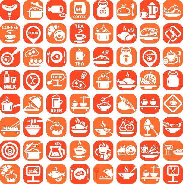 大的食物图标图片下载