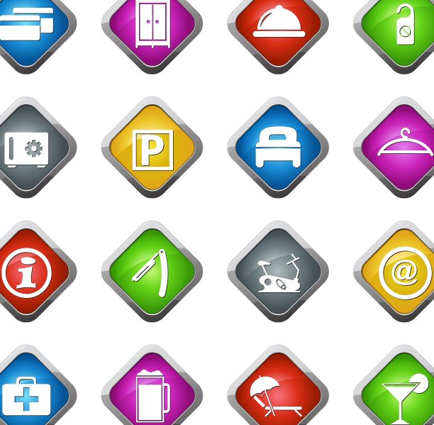 酒店房间图标集图片下载