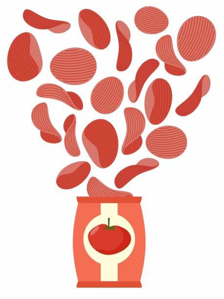 薯片有西红柿味的薯片包装袋图片下载