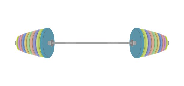 杠铃孤立在白色背景上图片下载