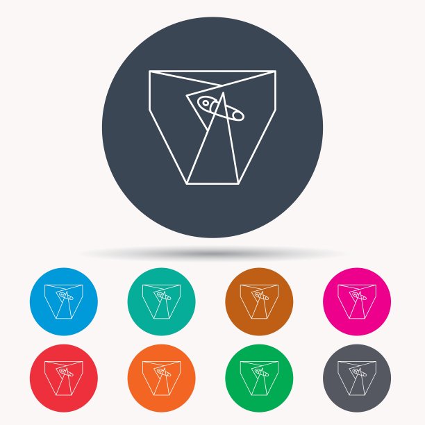 尿布别针图标儿童内衣标志图片下载