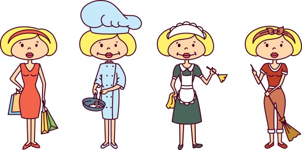 家庭主妇的草图图片下载