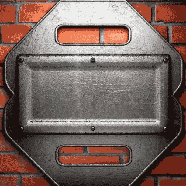 金属和砖块背景图片下载