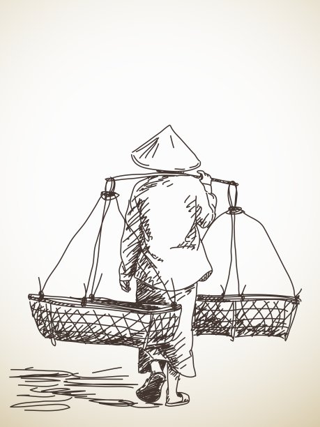 扛着轭的女人图片下载