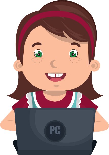 儿童微笑彩色卡通设计图片下载