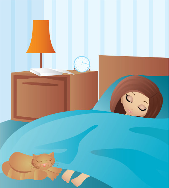 女人卡通睡图片下载