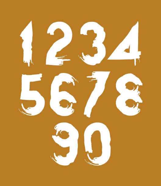 手写当代数字集涂鸦图片下载