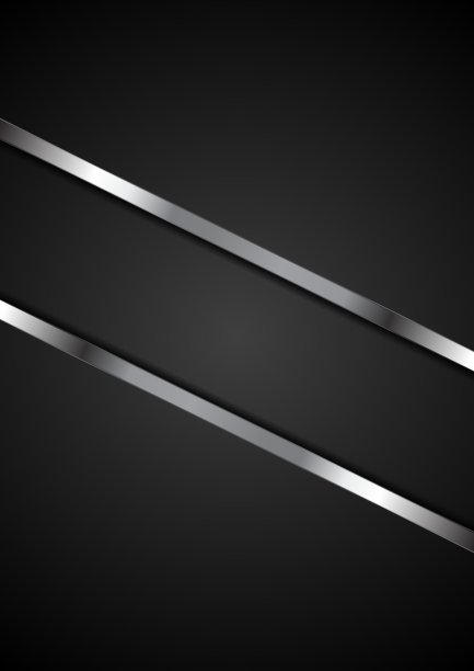 抽象的黑色背景与金属条纹图片下载