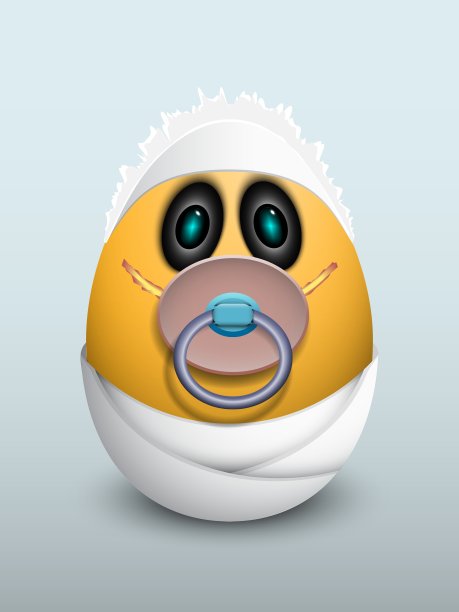 鸡蛋宝宝和奶嘴图片下载