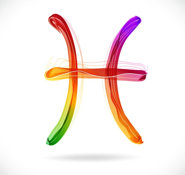 抽象的十二生肖的颜色标志-图片图片下载