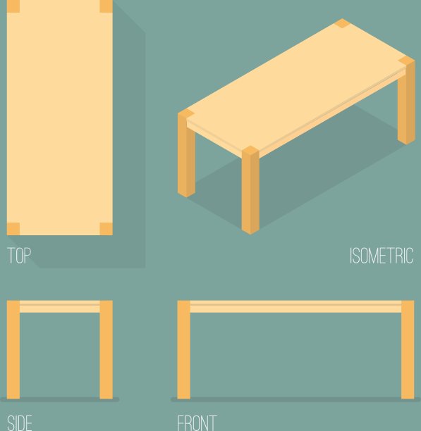 一套现代表等距图纸图片下载