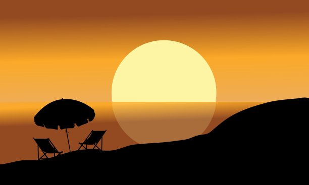 夏天背景轮廓图片下载