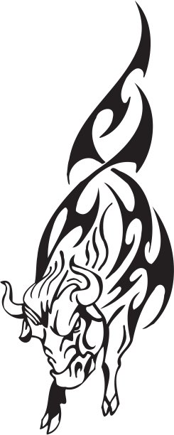 公牛在部落风格-形象图片下载