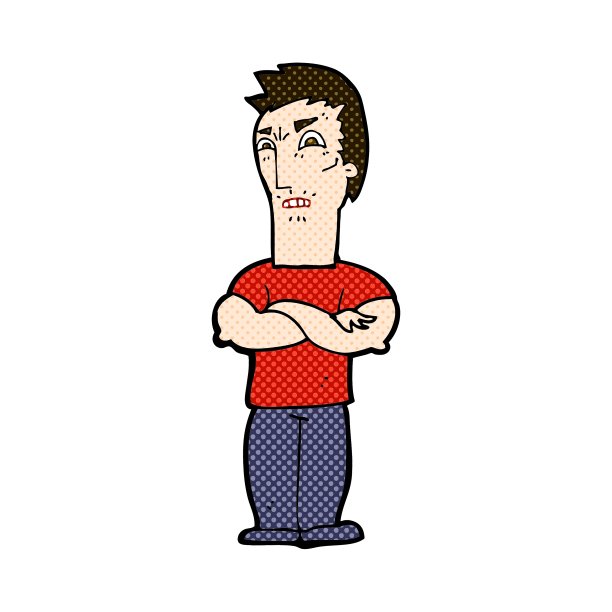 漫画激怒了抱着胳膊的男人图片下载