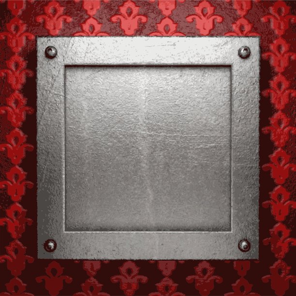 红色背景上的金属图片下载