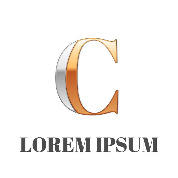 优雅的银色和金色不可能字体图形图片下载
