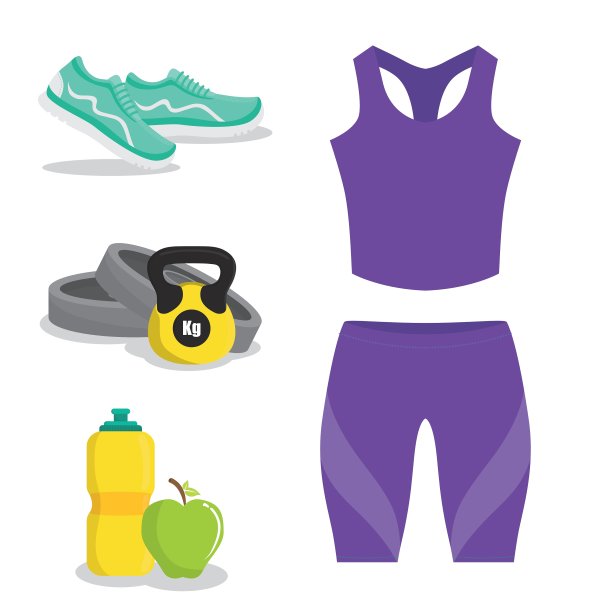 健身房数字设计图片下载