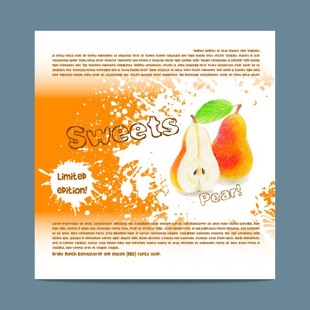 模板糖果包装梨糖图片下载